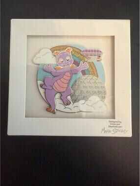 Disney Epcot Figment And Spaceship Earth Mini Jumbo Pin LE 2000